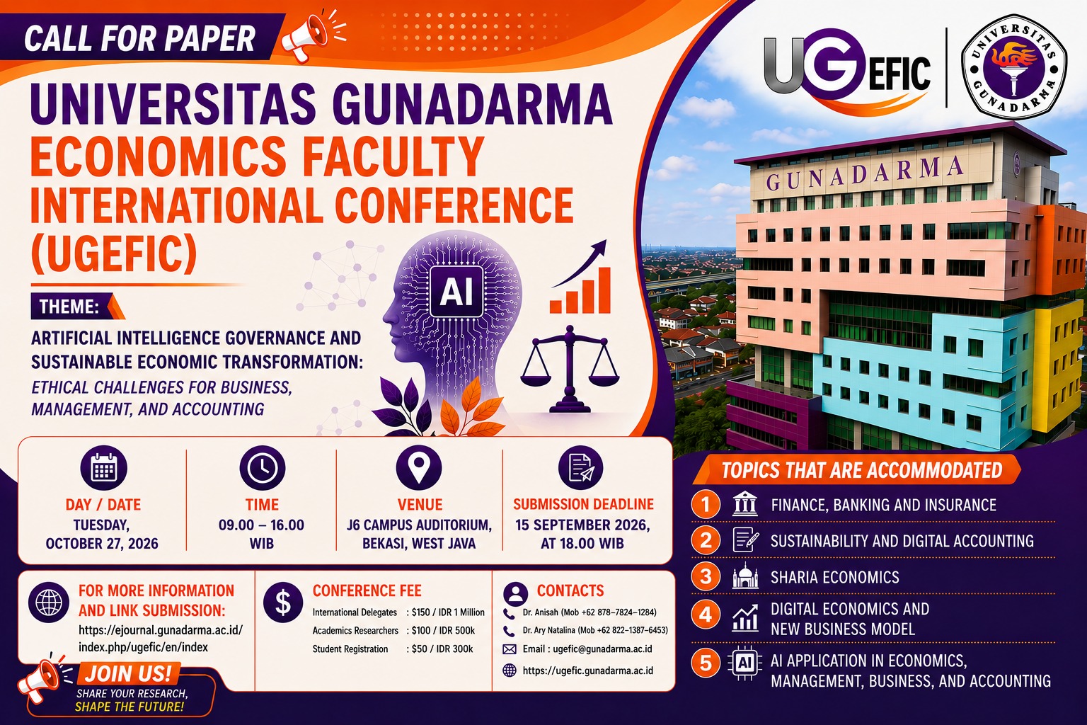 Call for Paper UGEFIC 2026